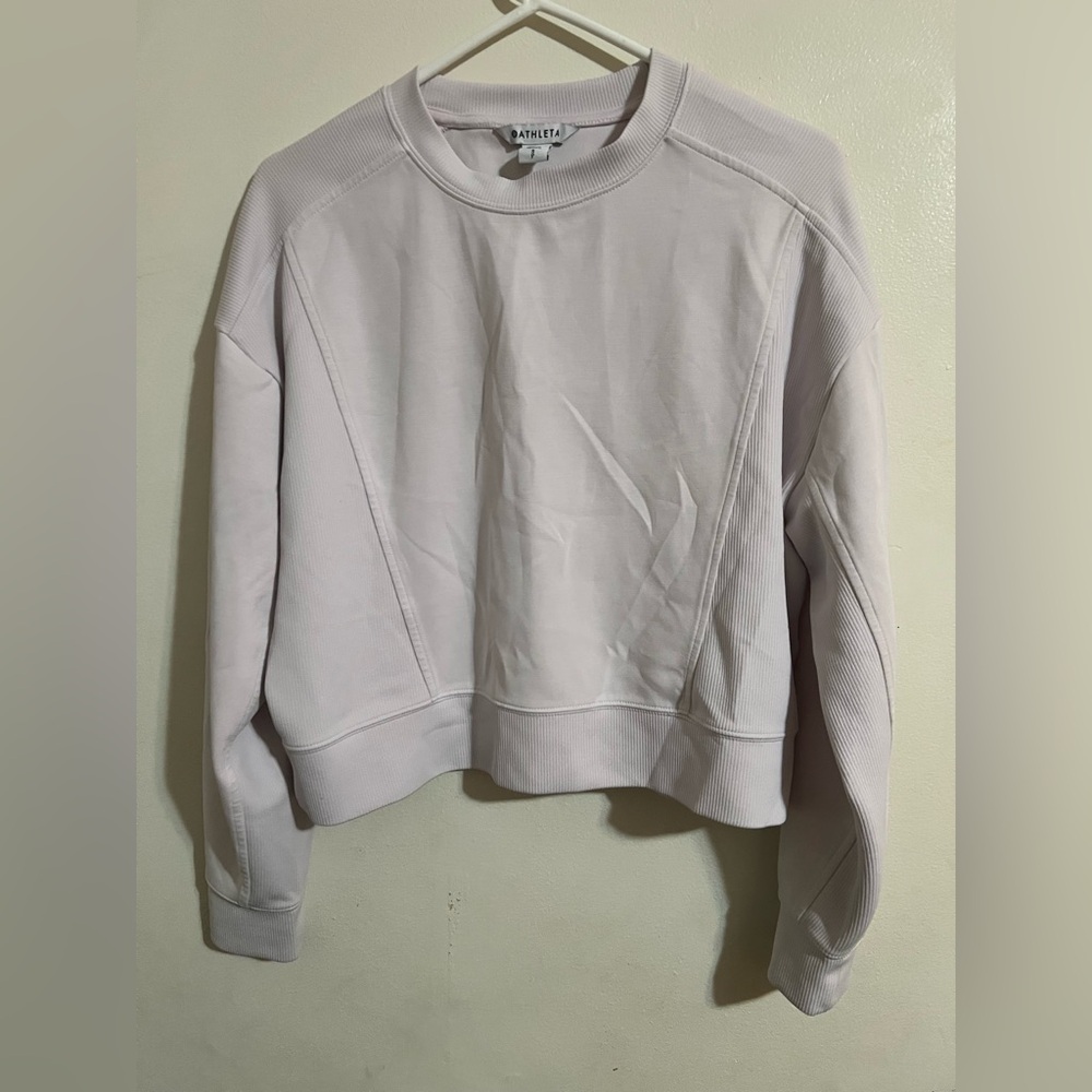 Athleta Pastel Lavender Pullover Crewneck Sweatshirt